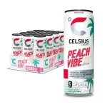 Celsius Peach Vibe 12 Pk 12 Oz