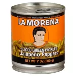 La Morena Sliced Green Pickled Jalapeño Peppers 24 Pk 7 Oz